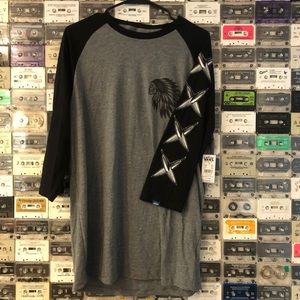 VANS Gray and Black Custom Tshirt